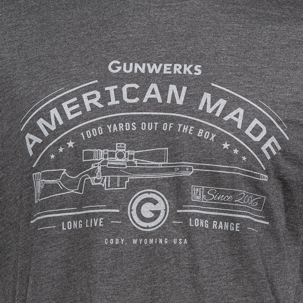 American Made T-shirt in Black Forest - Close Up